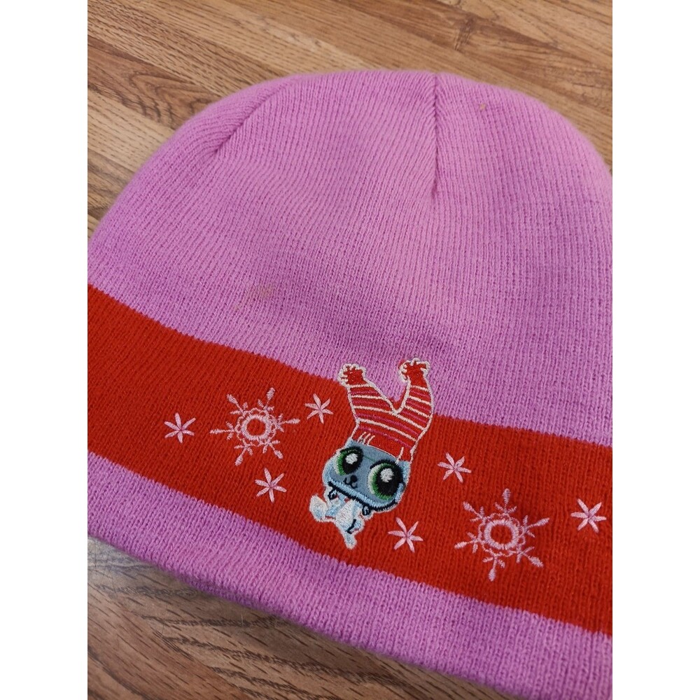 2008 Littlest Pet Shop Youth Winter Hat Pink/Red